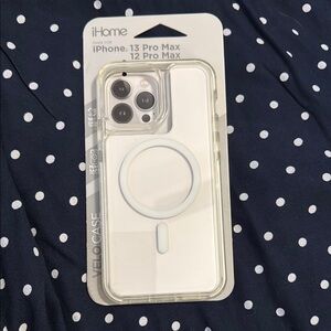 iHome White MagSafe-Compatible Case for iPhone 12 Pro Max